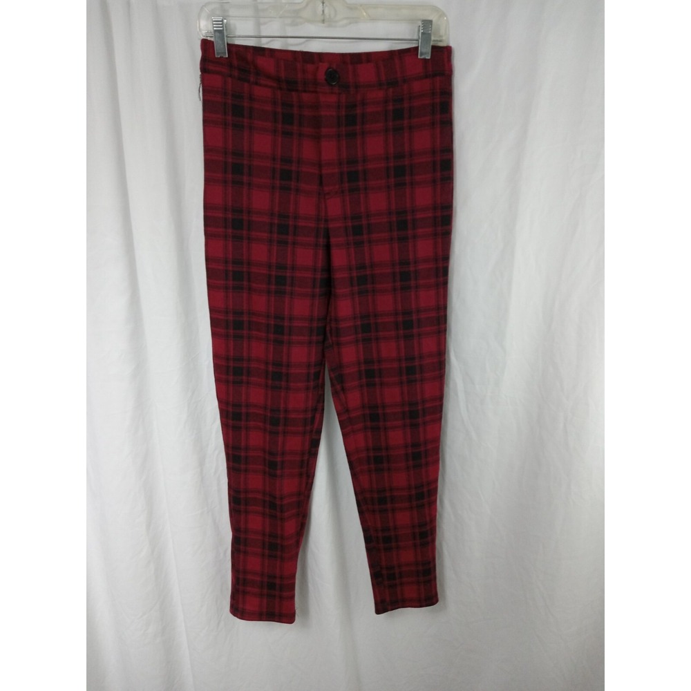 Forever 21 Pants Red Black Plaid Girls Sz L